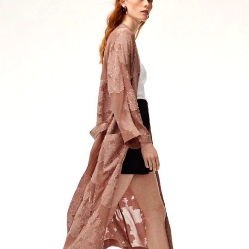 Aritzia Wilfred Black Durante Jacket Kimono Duster size Small